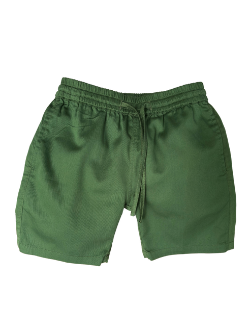 Boys organic shorts in Grass Green